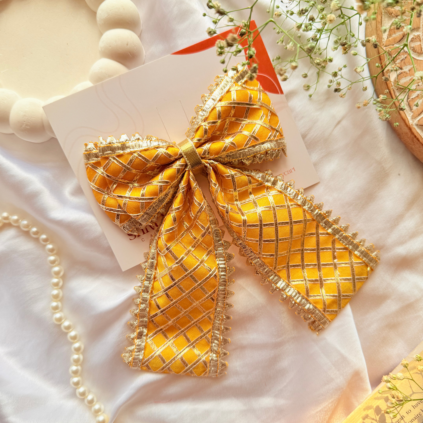 Golden Zari Grid