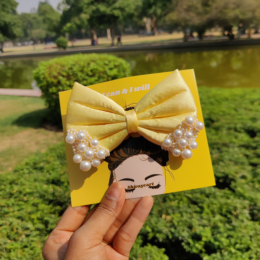 Pearl bow - Yellow