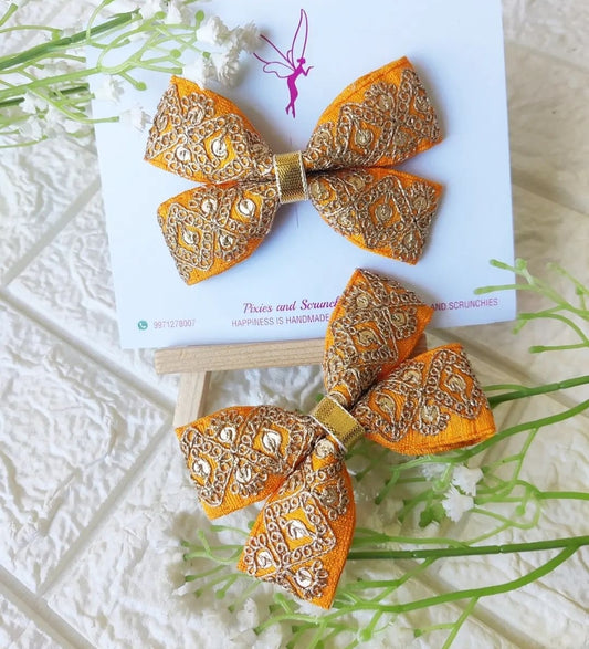 Ethnic bow - Yellow