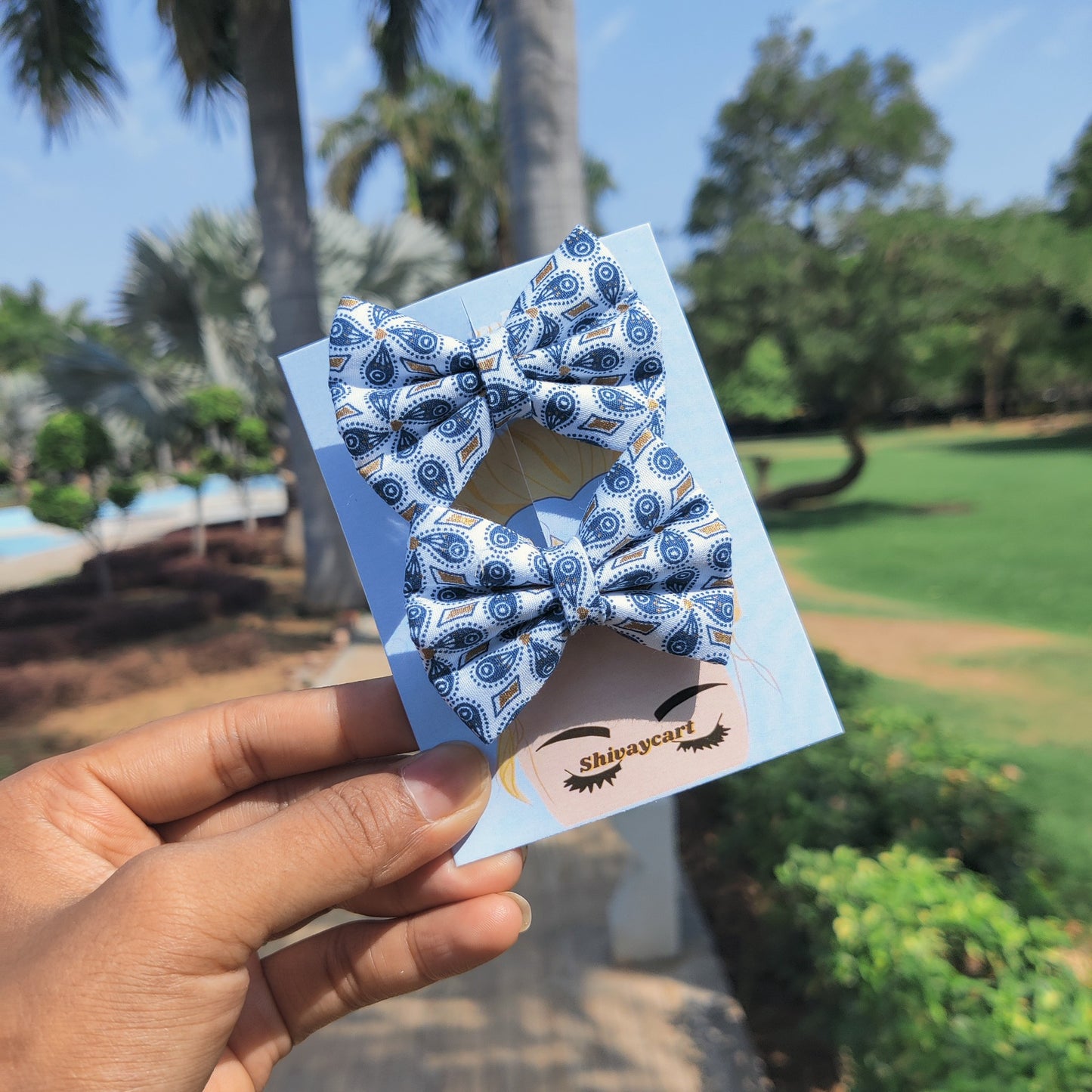 Mini Bows - Blue