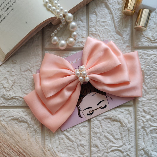 Peach Layer Bow