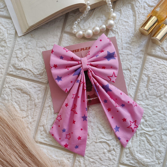 Star Long Pigtail Bow